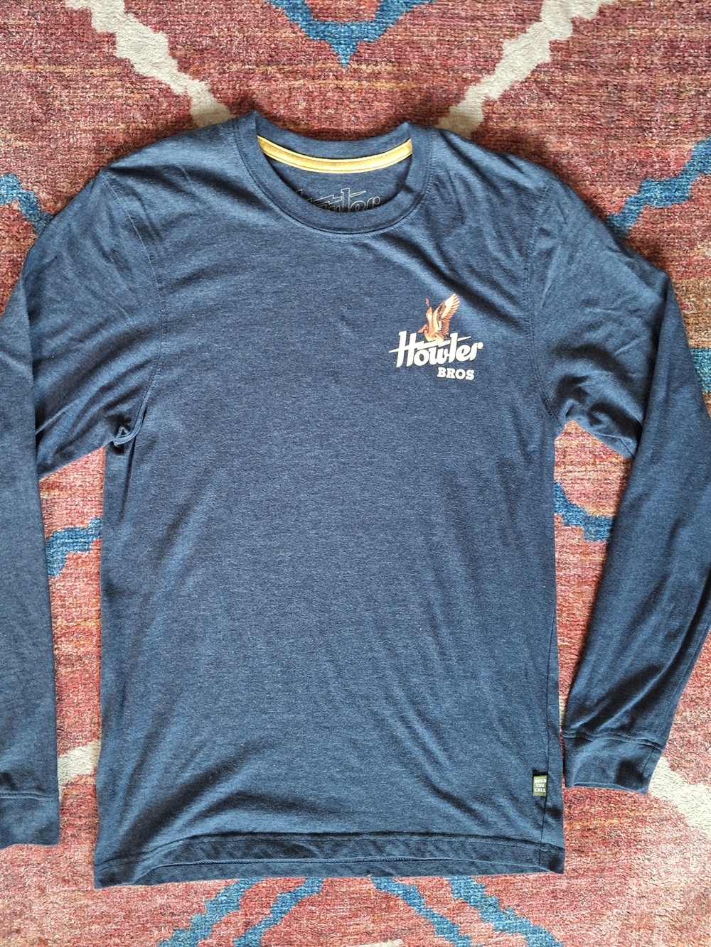 Howler Brothers Men's Heather Blue Long Sleeve Tee